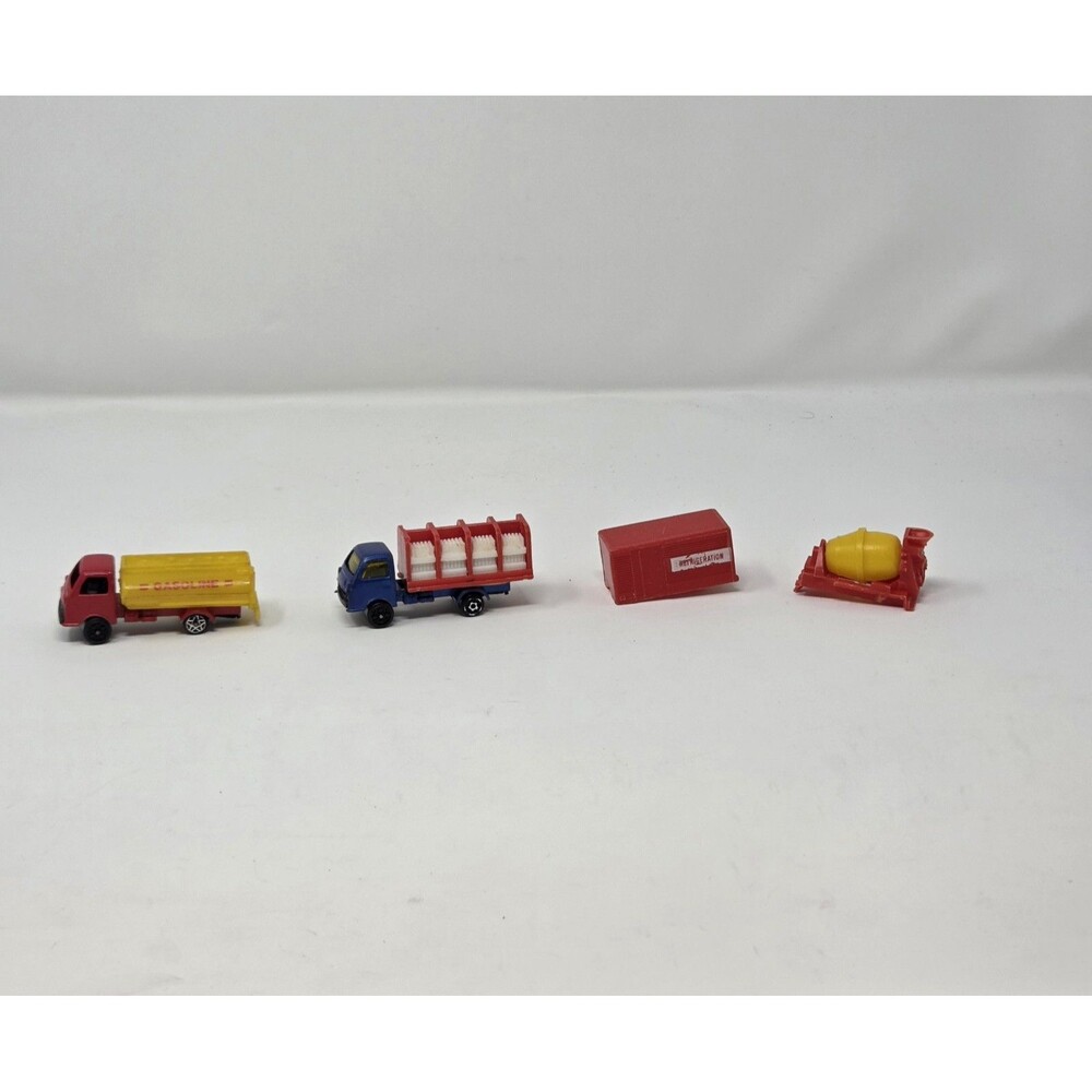 Vintage Motor Force Diecast Truck Lot 4pc Gasoline‎ Milk Refrigeration Cement